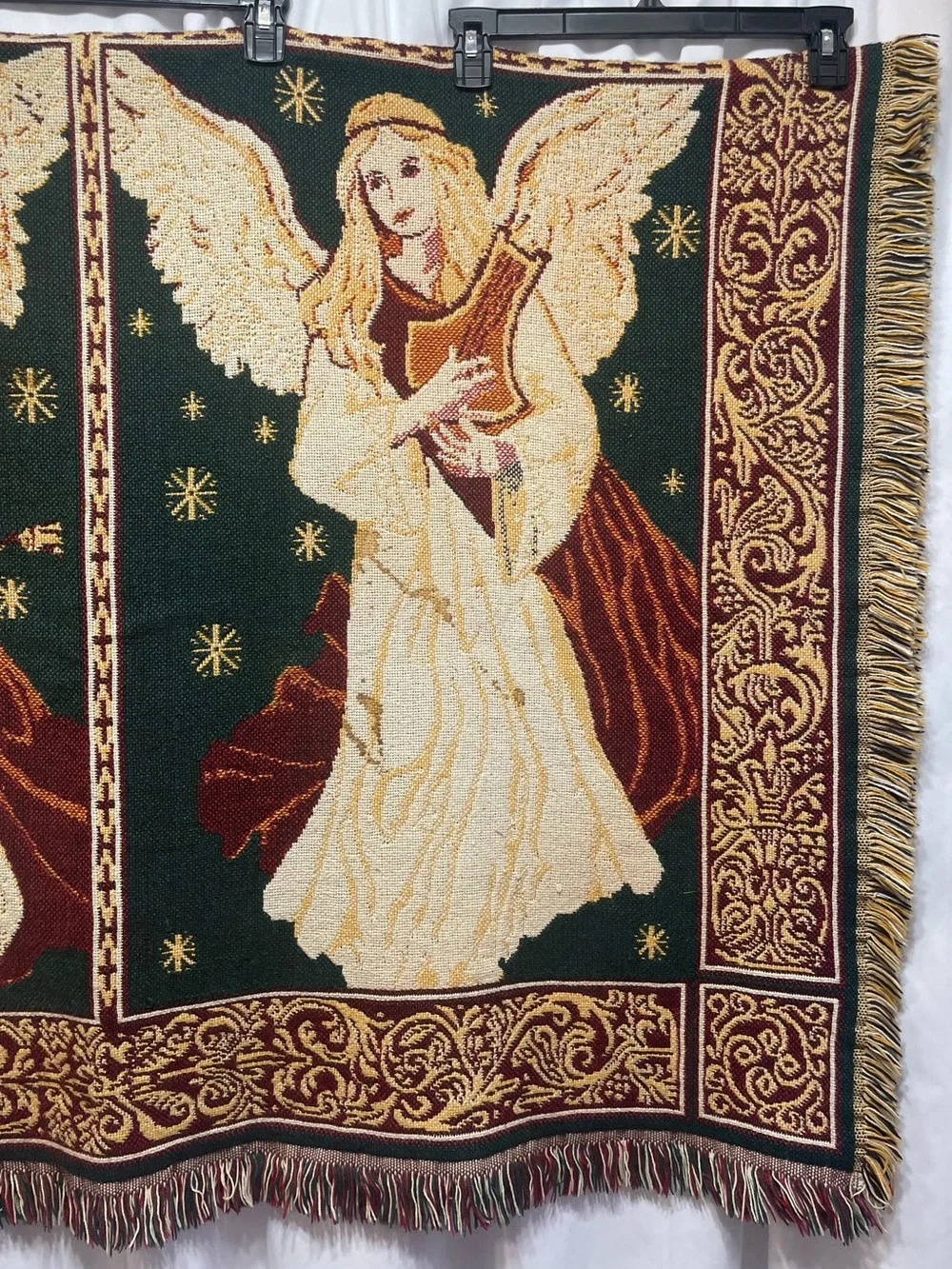 Goodwin Weavers Musical Angels Woven Tapestry Throw Blanket Cotton 70